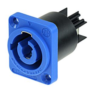 Conector chasis PowerCON 20A Neutrik azul