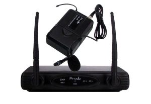 Sistema Inalámbrico UHF con microfono de lavalier Prodb
