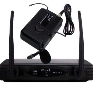Sistema Inalámbrico UHF con microfono de lavalier Prodb