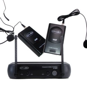 Sistema Inalámbrico VHF con microfonos de cintillo-lavalier Prodb