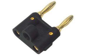 Plug Banana doble Negro