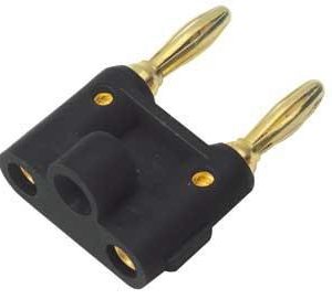 Plug Banana doble Negro