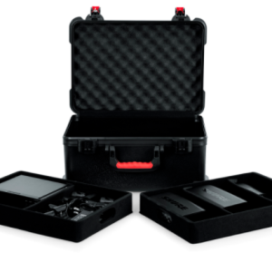Case Gator de fibra para 7 micrófonos inalámbricos y accesorios.