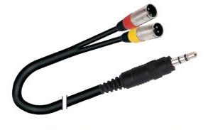 Cable Miniplug estereo a dos XLR macho 2 MTR PRODB