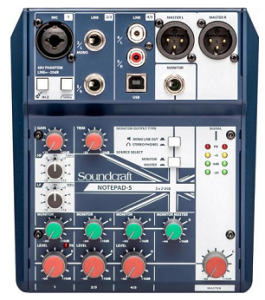 Soundcraft Notepad 5 con USB