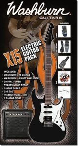 GUITARRA ELECTRICA X15B PAKE‑A PACK WASHBURN COMPLETO