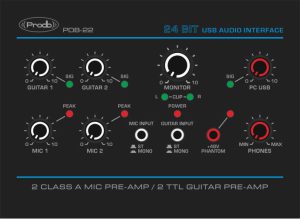 INTERFAZ DE AUDIO USB PRODB MIXER PDB-22