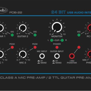 INTERFAZ DE AUDIO USB PRODB MIXER PDB-22