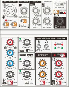 MEZCLADOR INTERFAZ PRODB MIXER USB PDB-UPC
