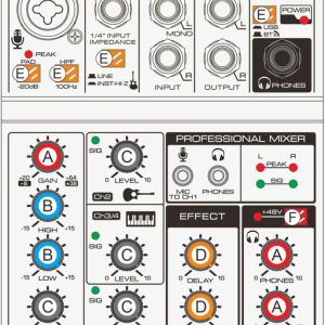MEZCLADOR INTERFAZ PRODB MIXER USB PDB-UPC