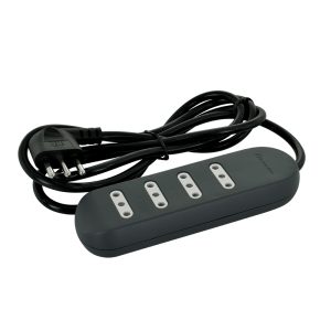 Alargador Múltiple 4 tomas LEXO negro