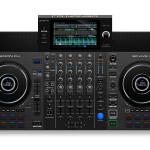Denon Dj - SC LIVE 4 Controlador de DJ independiente todo en uno mezclador de 4 canales, Amazon Music Unlimited Streaming, Wi-Fi, altavoces, serato DJ y virtual DJ compatible